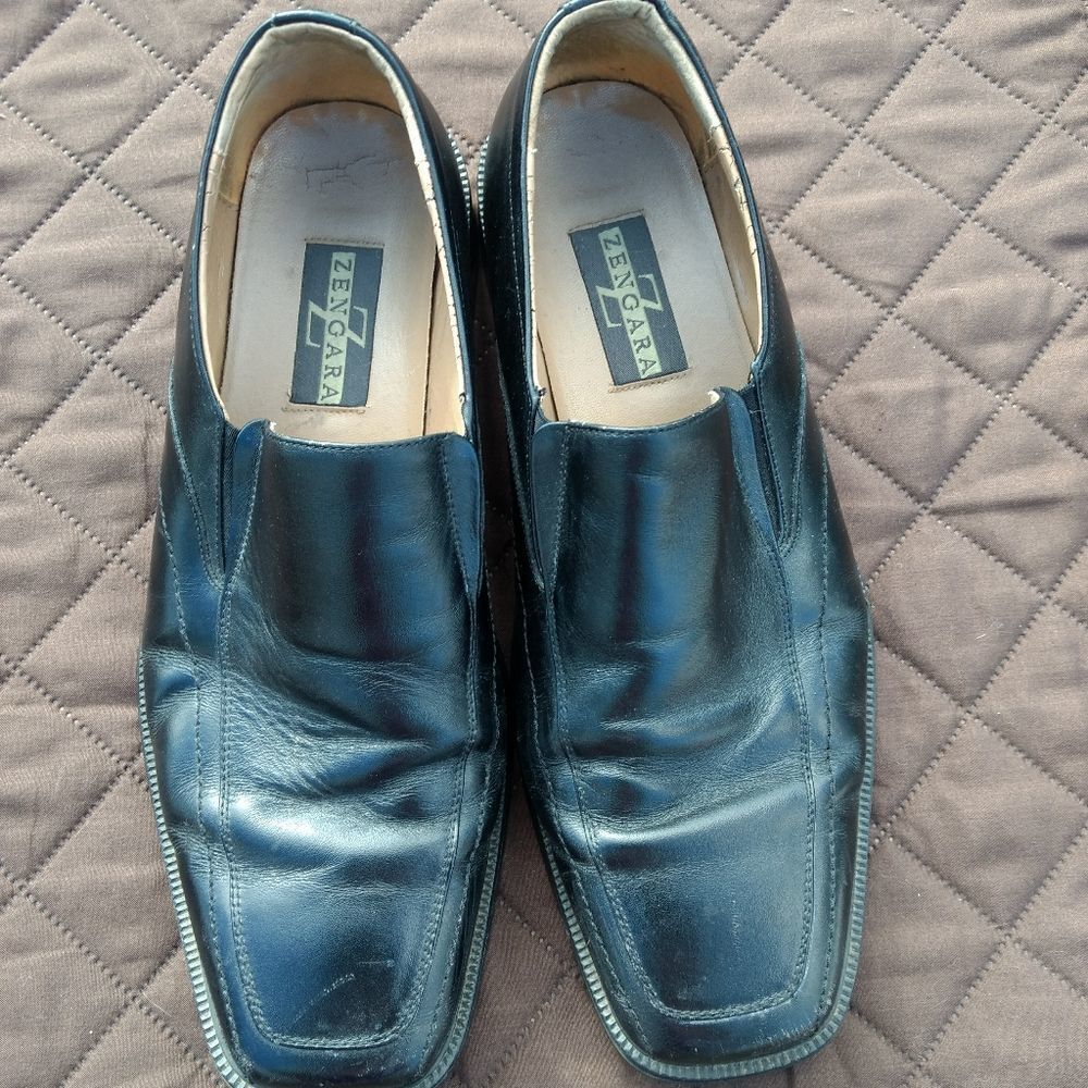 Zengara Men's James Slip-on Loafer Black Size 10.5